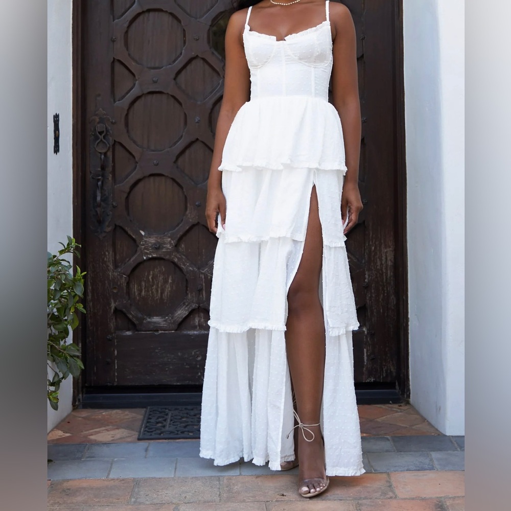 The Caterina Dress in White Meringue